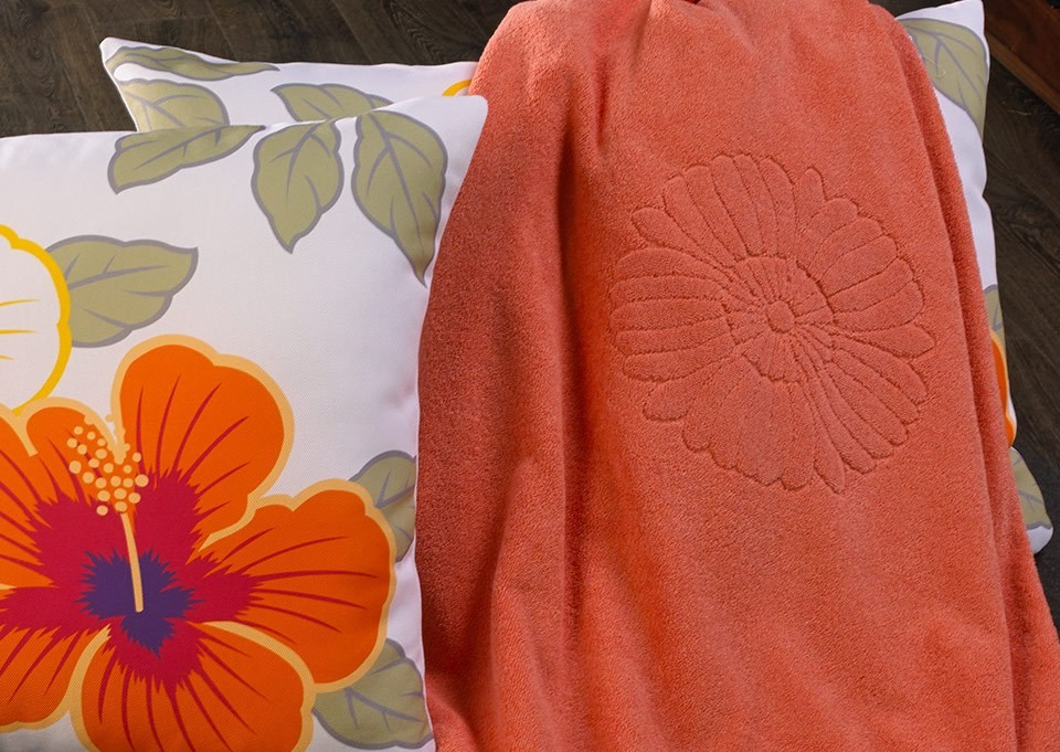 Coral beach sale pillows